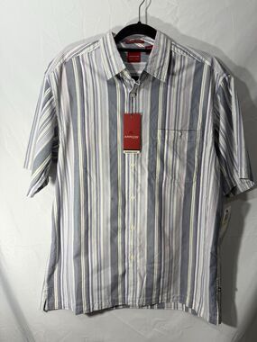 Arrow - Men's Summer Prep, Striped, Button-up, Short Sleeve Shirt Sz M NWT